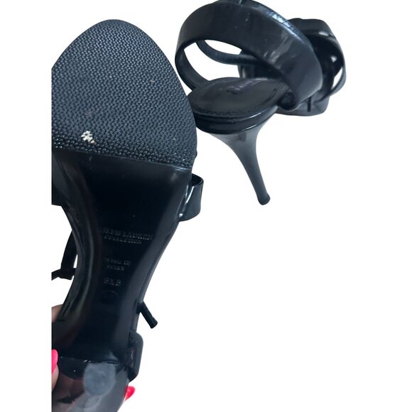 RALPH LAUREN Collection Purple Label Black Patent Leather Platform Heels Size 38 - Picture 6 of 9
